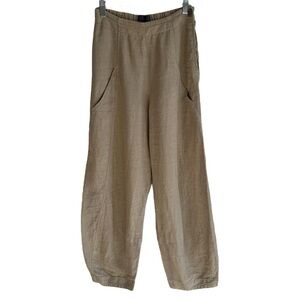 Oska, Sustainable Tan Linen Pants